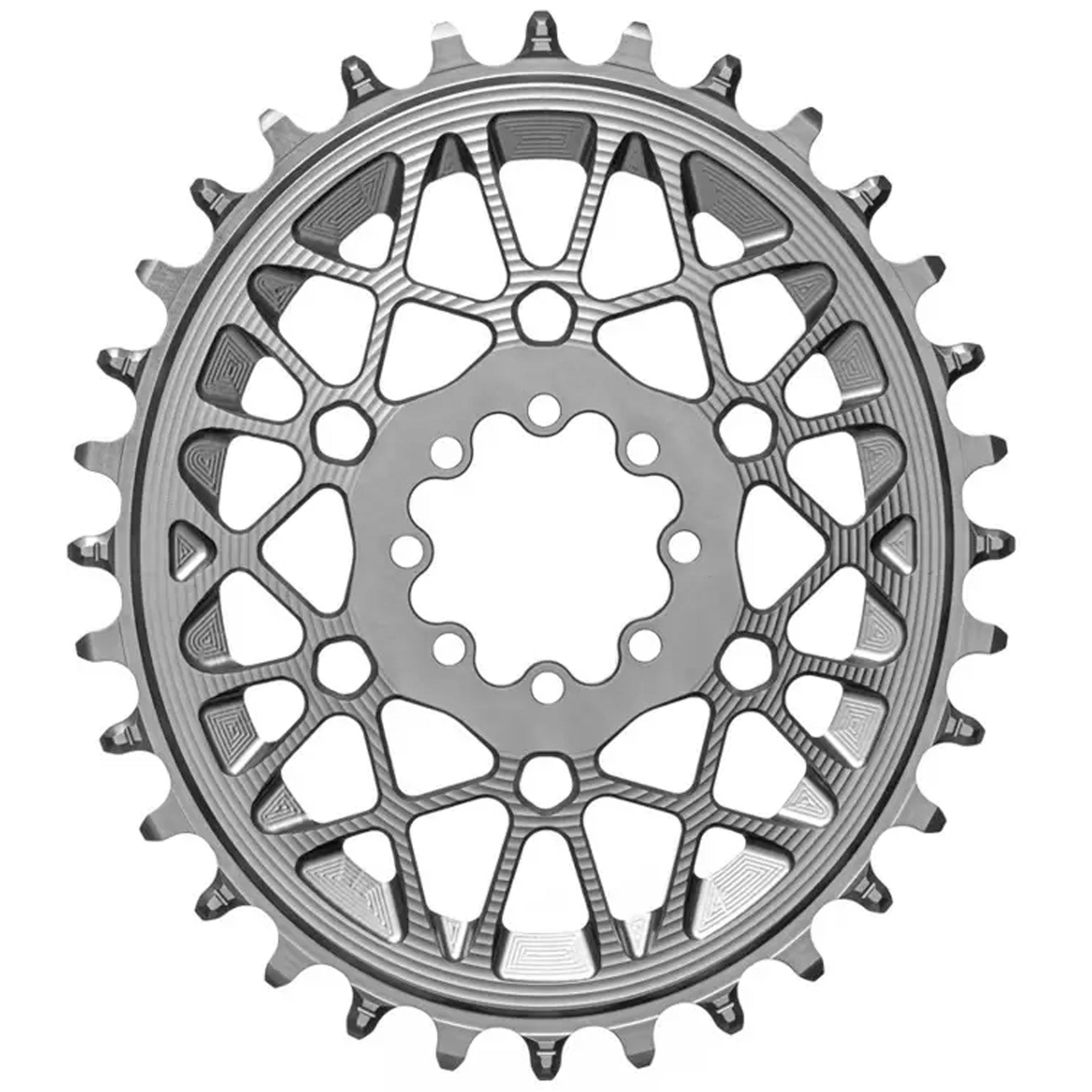 Absolute Black Oval SRAM T-Type DM 8-Hole Boost Chainring - 36T Titanium MTB Chainring for SRAM Eagle Drivetrain | Perfect for Trail Riding, Enduro & Downhill Biking