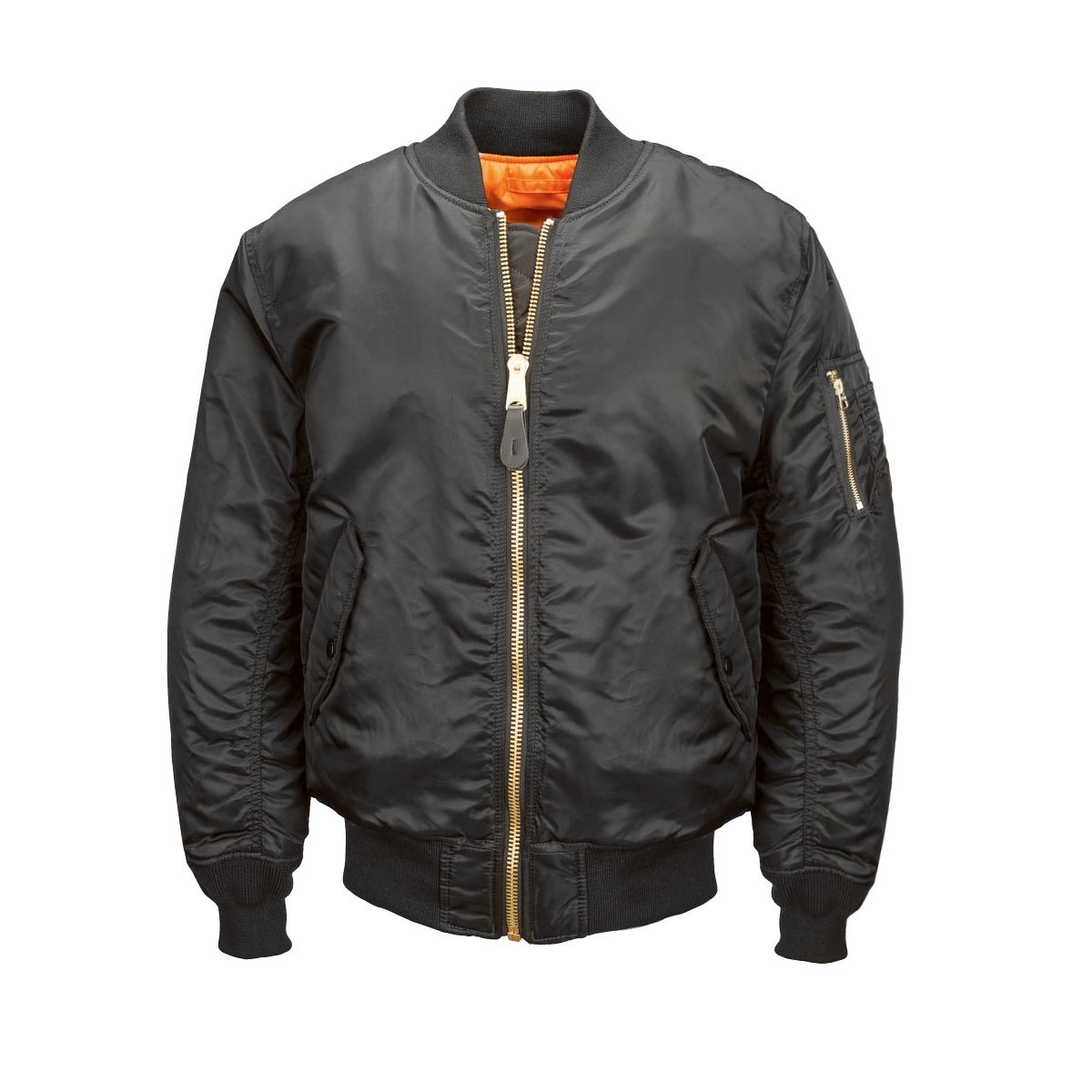 Alpha Industries MA-1 Blood Chit Bomber Flight Jacket - Men's Military Aviator Jacket with Vintage Style | Perfect for Casual Wear, Outdoor Adventures & Pilot Costume