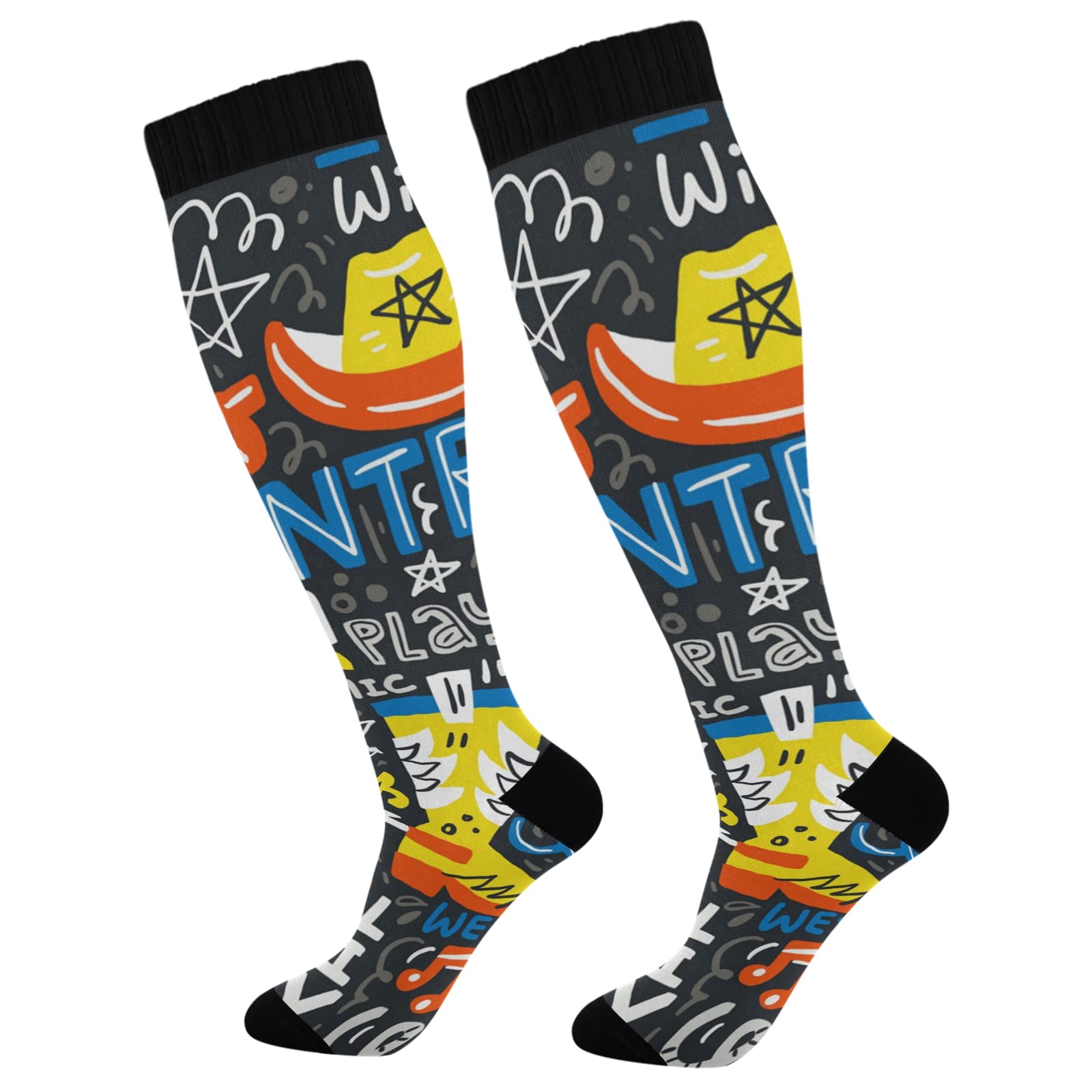 BGXW Compression Socks for Women & Men - 20-30mmHg Graduated Support Knee High Socks for Circulation, Travel & Running - 1 Pair Pack - Perfect for Nurses, Athletes and Long Flight Travelers