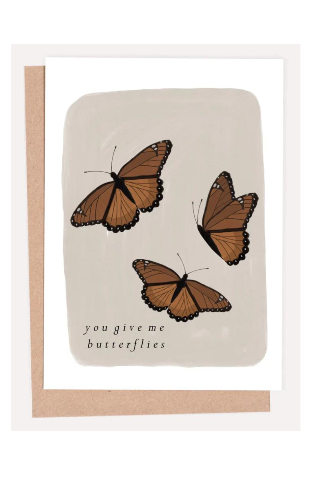 You Give Me Butterflies Greeting Card - Heartfelt Love & Friendship Note for Anniversaries, Birthdays, Valentine's Day - Perfect for Couples & Best Friends