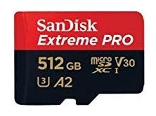 SanDisk 512GB Extreme Pro MicroSDXC UHS-I Memory Card - Class 10, A2, V30, U3 for Smartphones, Nintendo Switch, DSLR Cameras, Drones, Action Cameras - Bundle with SD Card Reader - Perfect for 4K Video Recording, Fast App Loading & Gaming Storage Expansion