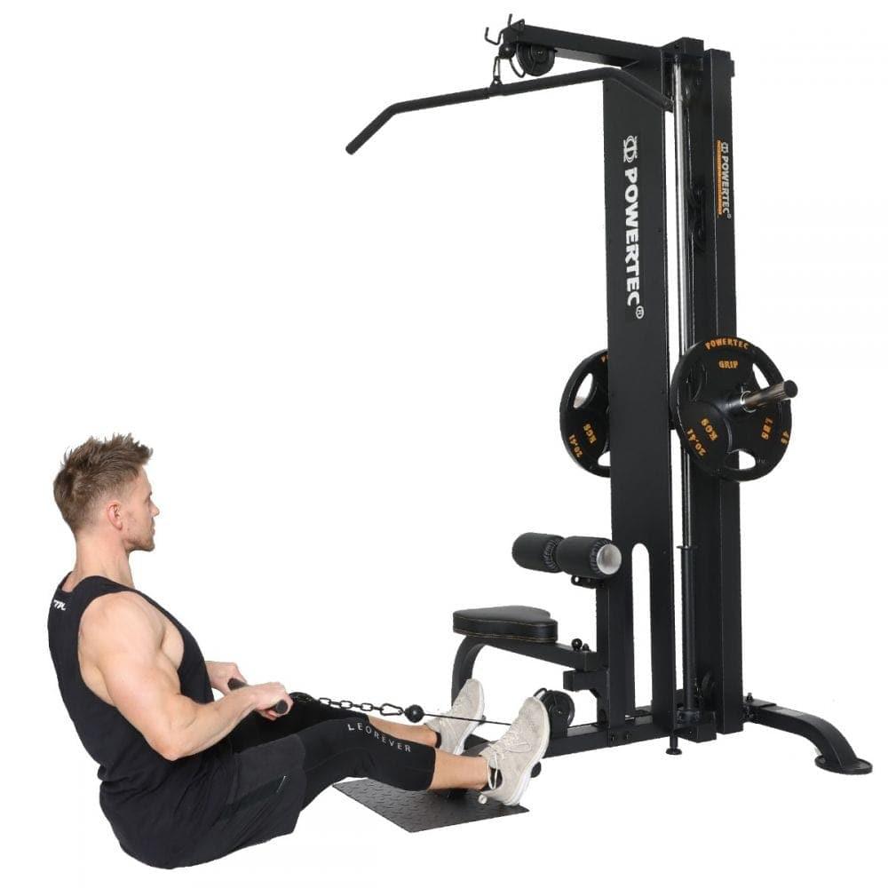 Powertec Lat Pulldown Machine - Heavy Duty Gym Equipment for Home & Commercial Use - Perfect for Strength Training & Back Workouts