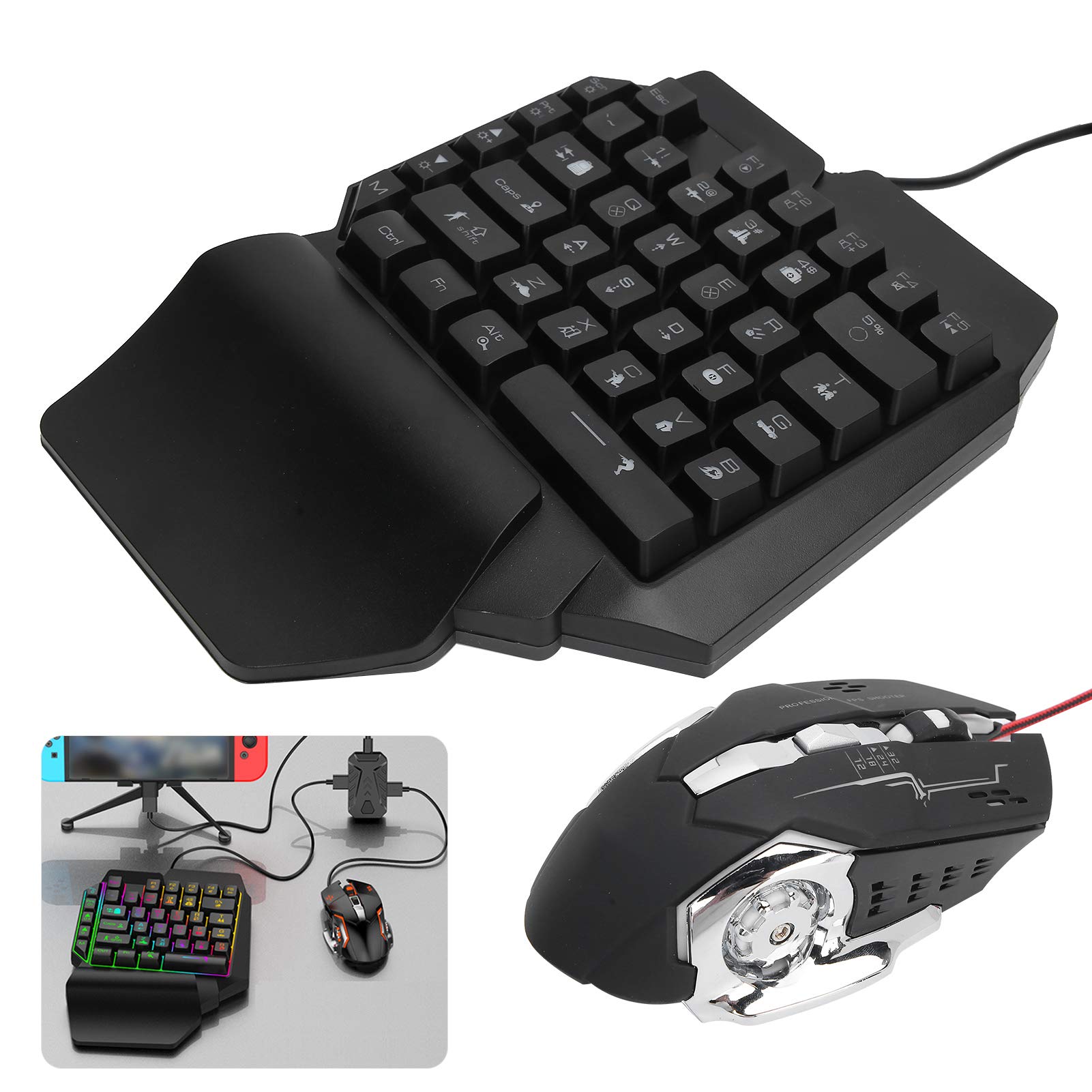PS3/PS4/PS5/Xbox Series Keyboard & Mouse Converter - USB Wired Gaming Adapter for E-Sports | Plug & Play OTG Device (Black) | Perfect for FPS, MOBA & Console Gaming