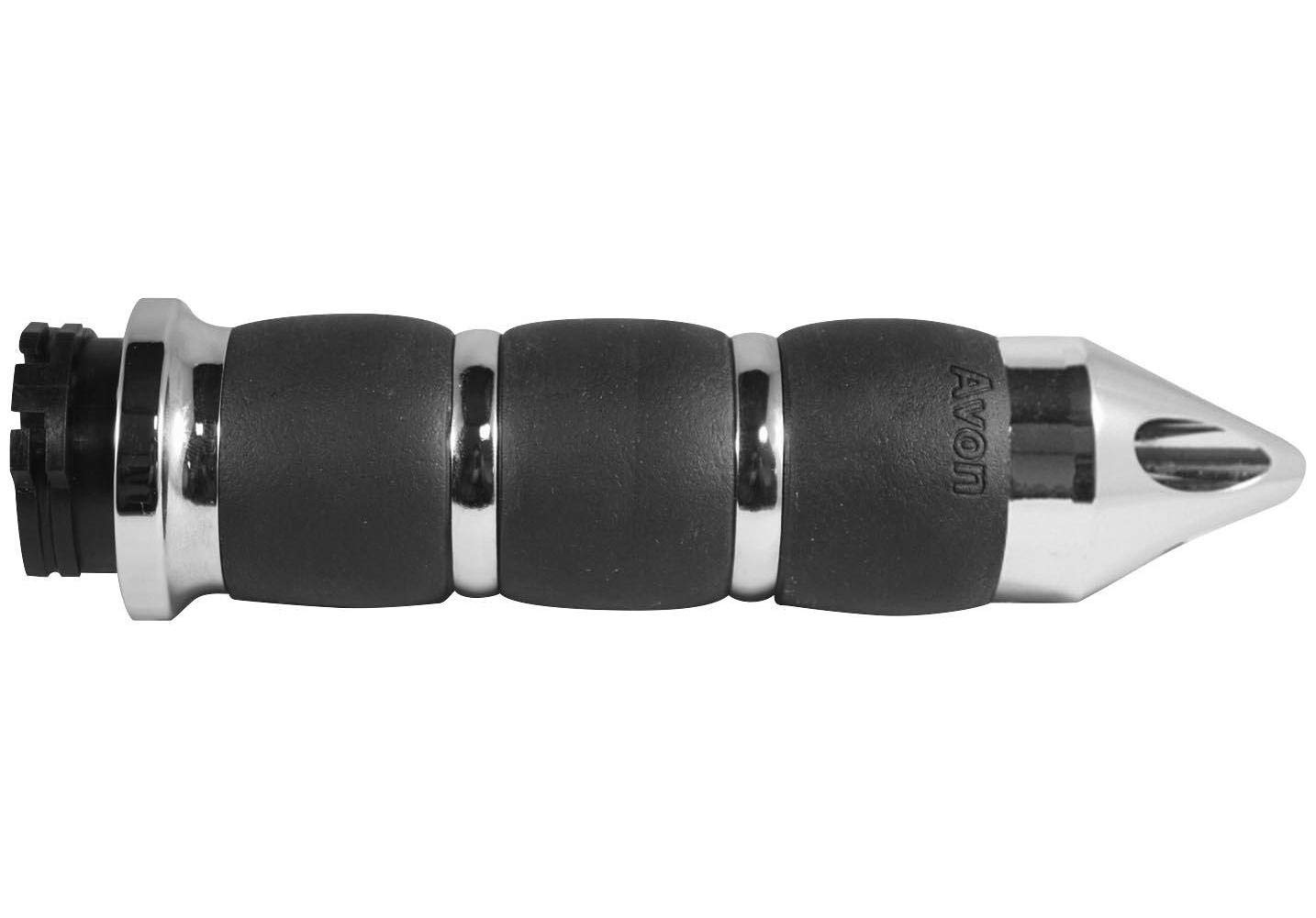 Avon Grips Velvet Air Cushion Motorcycle Grips - Chrome Spike Design (AIR-93-FLY-SPK) for Comfort & Vibration Reduction - Perfect for Harley, Cruiser & Touring Bikes