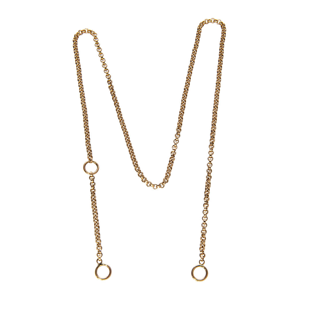 14K Gold 3 Loop Rolo Chain Necklace for Women - Elegant Layered Jewelry for Everyday Wear, Gift Giving & Special Occasions