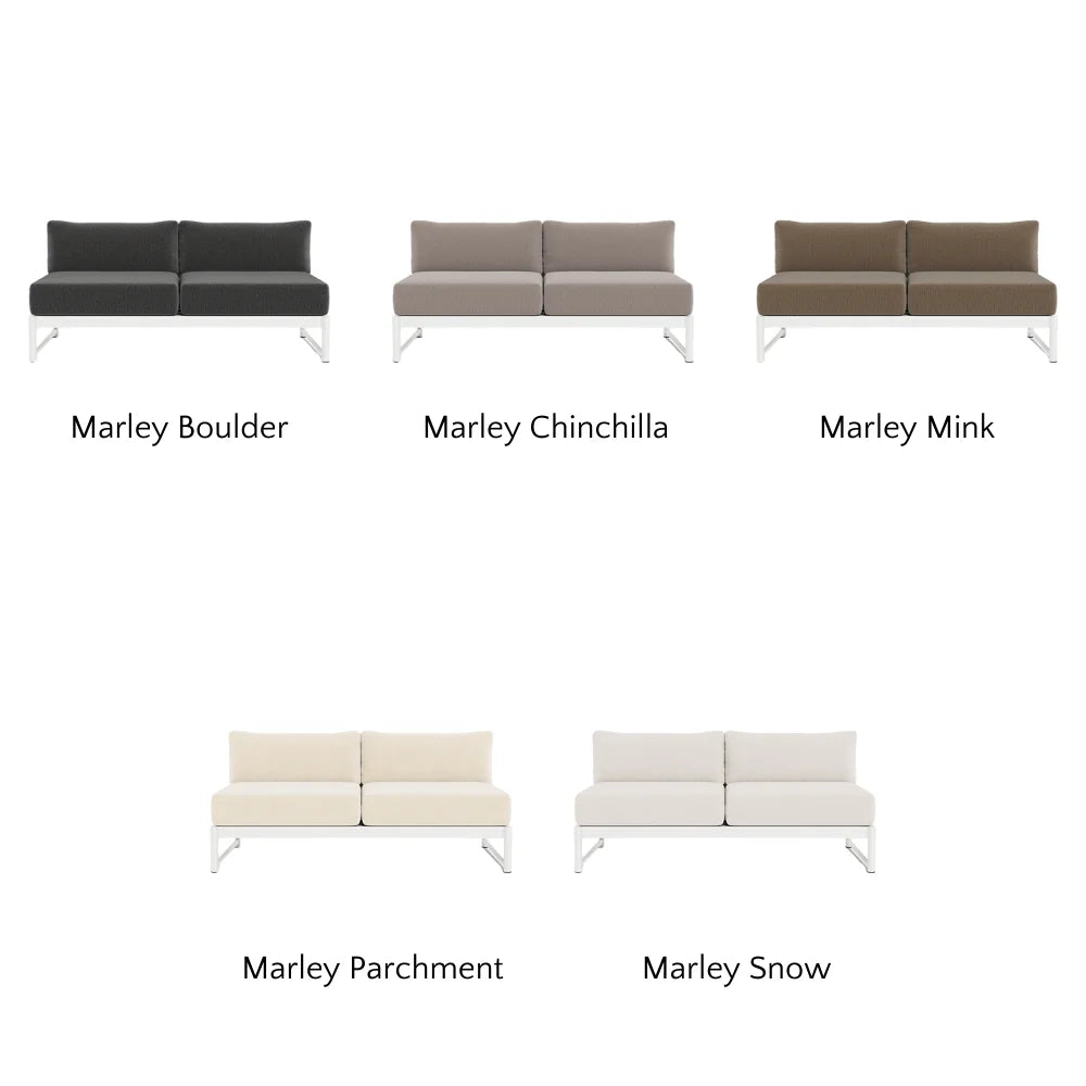Breeze XL Outdoor 2-Seat Armless Sofa - Waterproof Patio Furniture for Garden, Poolside & Balcony Relaxation