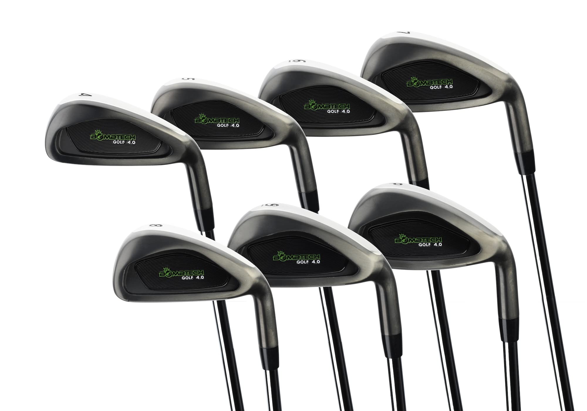 BombTech Golf 4.0 Premium Iron Set - Right-Handed Golf Clubs (4-PW) - Forged Irons for Distance & Forgiveness - Perfect for Mid-Handicap Golfers on Course & Driving Range