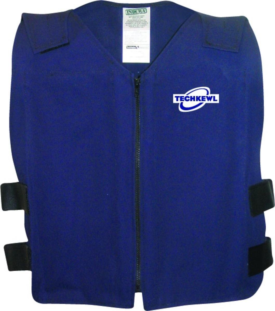 6626 Phase Change Cooling Vest for Men & Women - Blue, Large to X-Large Size - Ideal for Outdoor Work, Construction, Sports & Hot Weather Activities