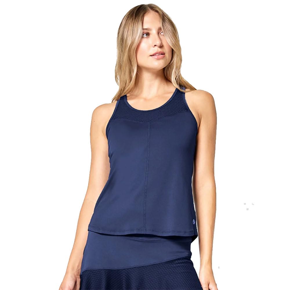 Lija Women's Force Tennis Tank Top - Breathable Moisture-Wicking Workout Shirt for Women - Perfect for Tennis, Gym & Running (Great Gift for Female Athletes)