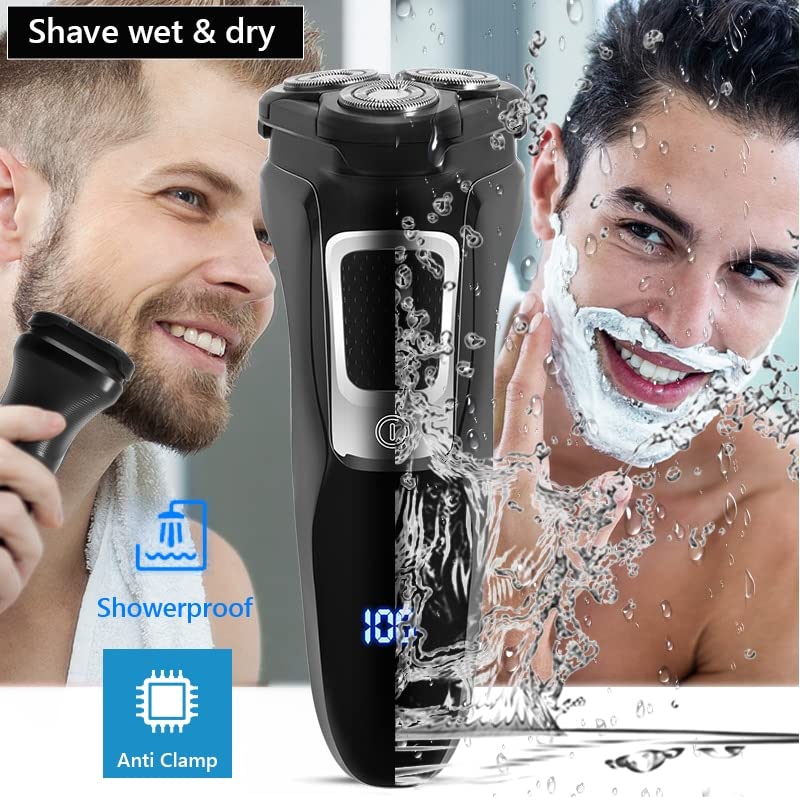 Electric Head Shaver for Bald Men - Rechargeable Wet/Dry Waterproof Shaving Machine - Full Body Grooming & Beard Trimmer - Perfect for Travel, Gym & Daily Shaving Routine