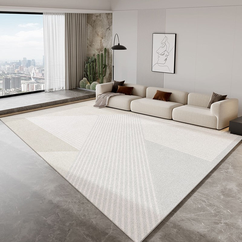 Modern Geometric Runner Rugs - Non-Slip Contemporary Carpet for Bedside, Bathroom, Living Room & Dining Area - Soft Floor Mat for Home Decor & High Traffic Areas