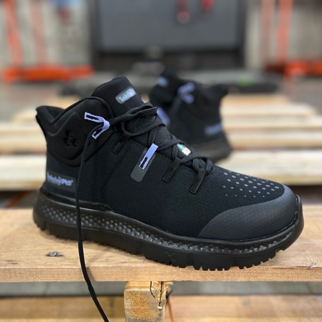 Timberland PRO Intercept TB0A67T3EL0 Women's Steel Toe Athletic Work Shoes - Black | Slip-Resistant & Comfortable for Construction, Warehouse & Outdoor Jobs