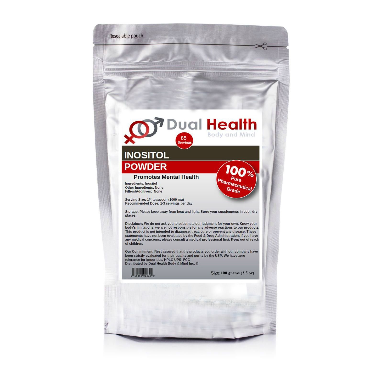 Pure Inositol Powder 100g (3.5oz) - Premium Bulk Supplement for Stress Relief, PCOS Support & Mental Clarity - Perfect for Smoothies, Teas & Daily Wellness Routine