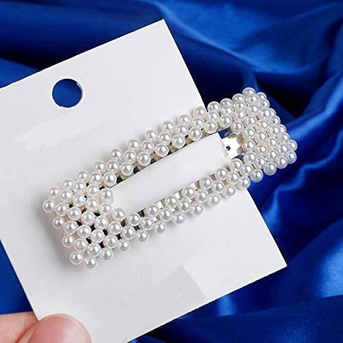 Elegant Pearl Hair Clips for Women - Korean Style Metal Hair Clamps with Multi-Design, Stylish Hair Accessories for Girls & Women (Set of 4, Pearl Hairpins) - Perfect for Parties, Weddings & Everyday Styling