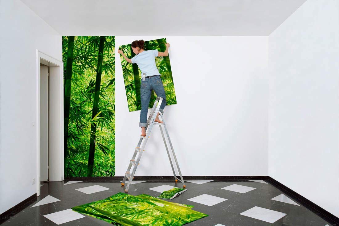 Bamboo Forest Wall Mural - Green Nature Décor for Home & Office