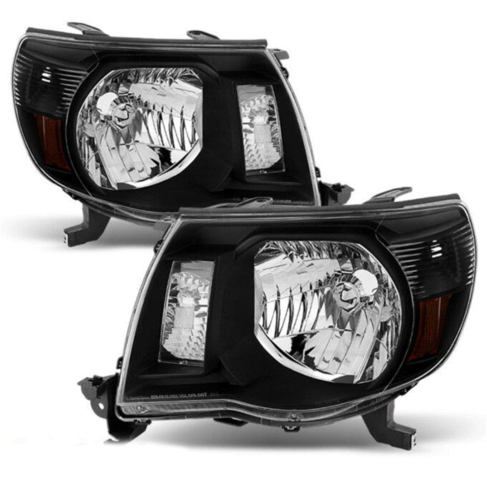 GHQKBTT 2005-2011 Black Headlight Assembly Replacement for 2007 2009 Models - Perfect for Night Driving & Off-Road Adventures