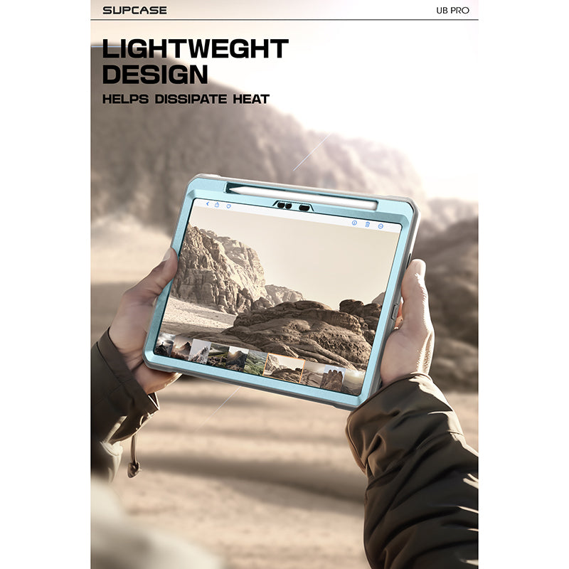 iPad Pro 13 Inch (2024) Unicorn Beetle Pro Rugged Protective Case - Shockproof, Military-Grade Drop Protection in Arctic Blue | Perfect for Outdoor Adventures, Construction Sites & Extreme Sports