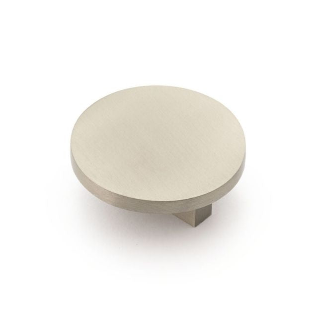 60mm Castella Cove Cabinet Knob - Dull Brushed Nickel Finish - Perfect for Kitchen, Bathroom & Furniture Hardware Upgrade