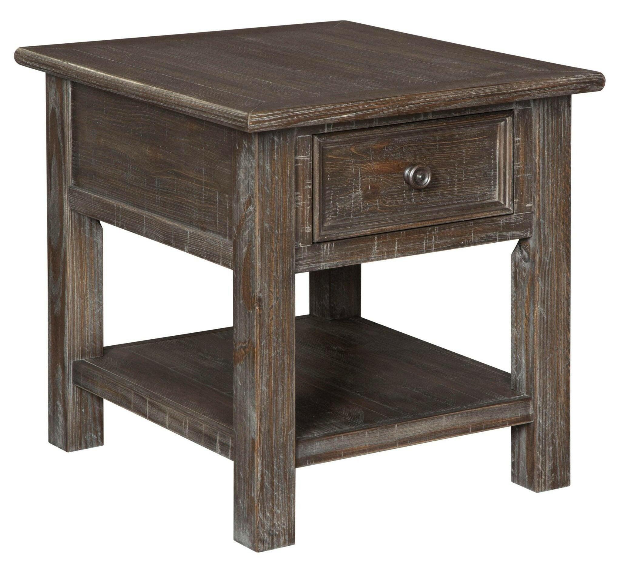 Wyndahl End Table T648 - Modern Side Table with Storage Shelf for Living Room, Bedroom & Office - Compact Accent Table for Small Spaces