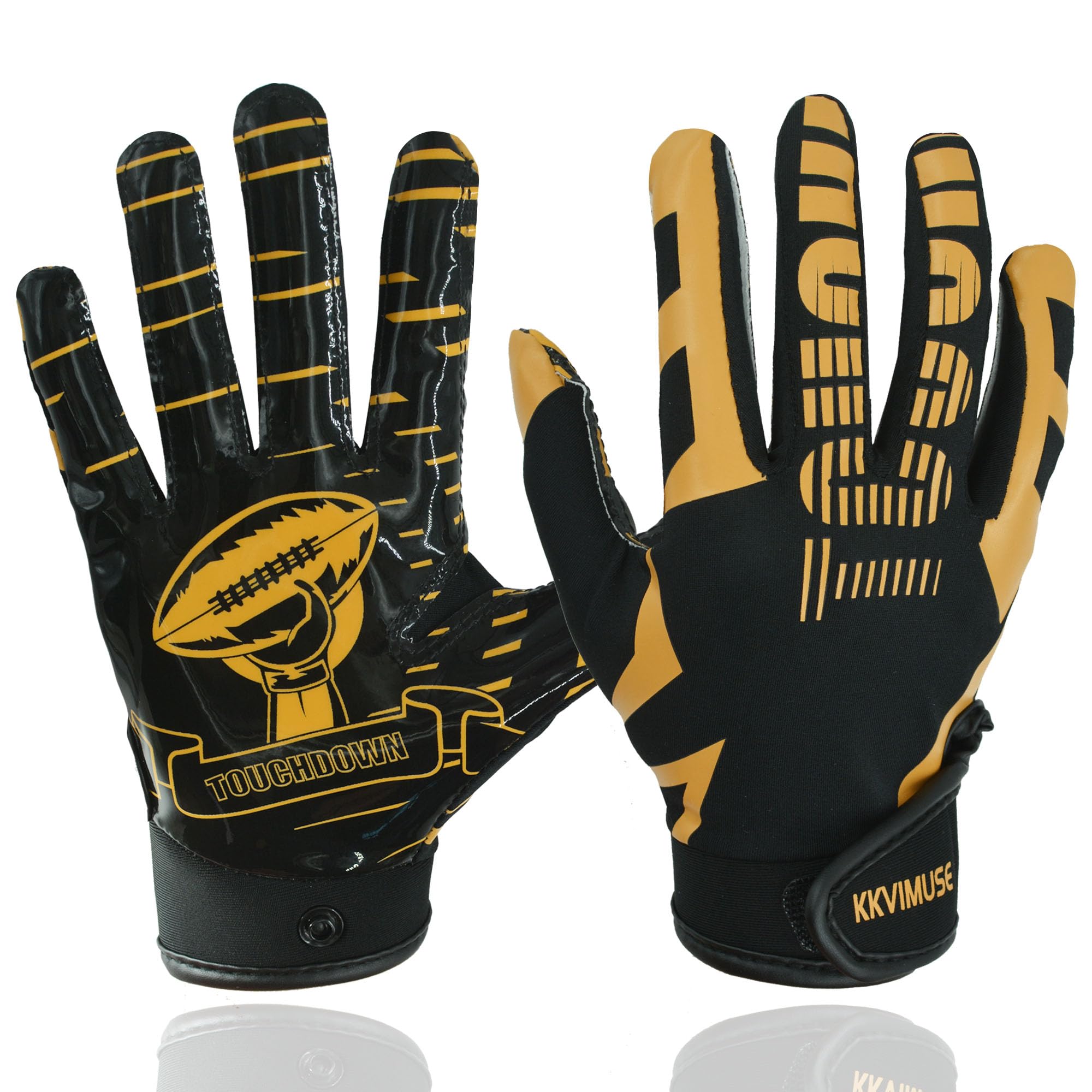 Best Youth Football Gloves for Kids - Sticky Grip Receiver Gloves for Boys & Girls - Perfect for Flag Football, Training & Games - Ideal Sports Gift for Young Athletes