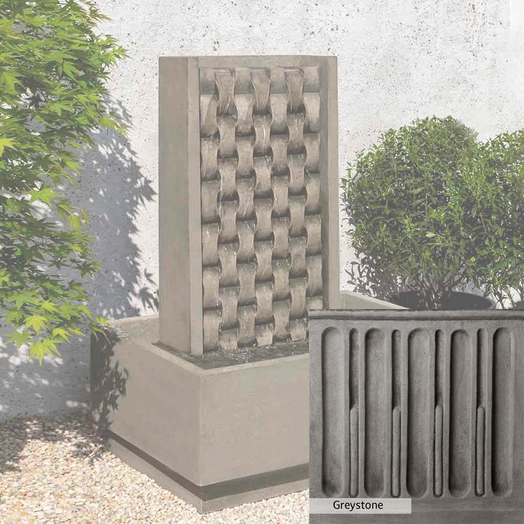 Campania International M Weave Outdoor Garden Fountain - Classic Woven Design for Patio, Yard, and Landscape Decor - Perfect for Relaxing Garden Ambiance