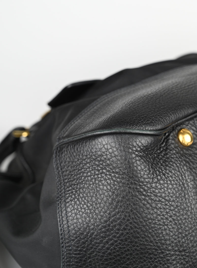 Prada Black Fabric Shopper Bag - Stylish & Spacious Tote for Women | Perfect for Work, Travel & Everyday Use
