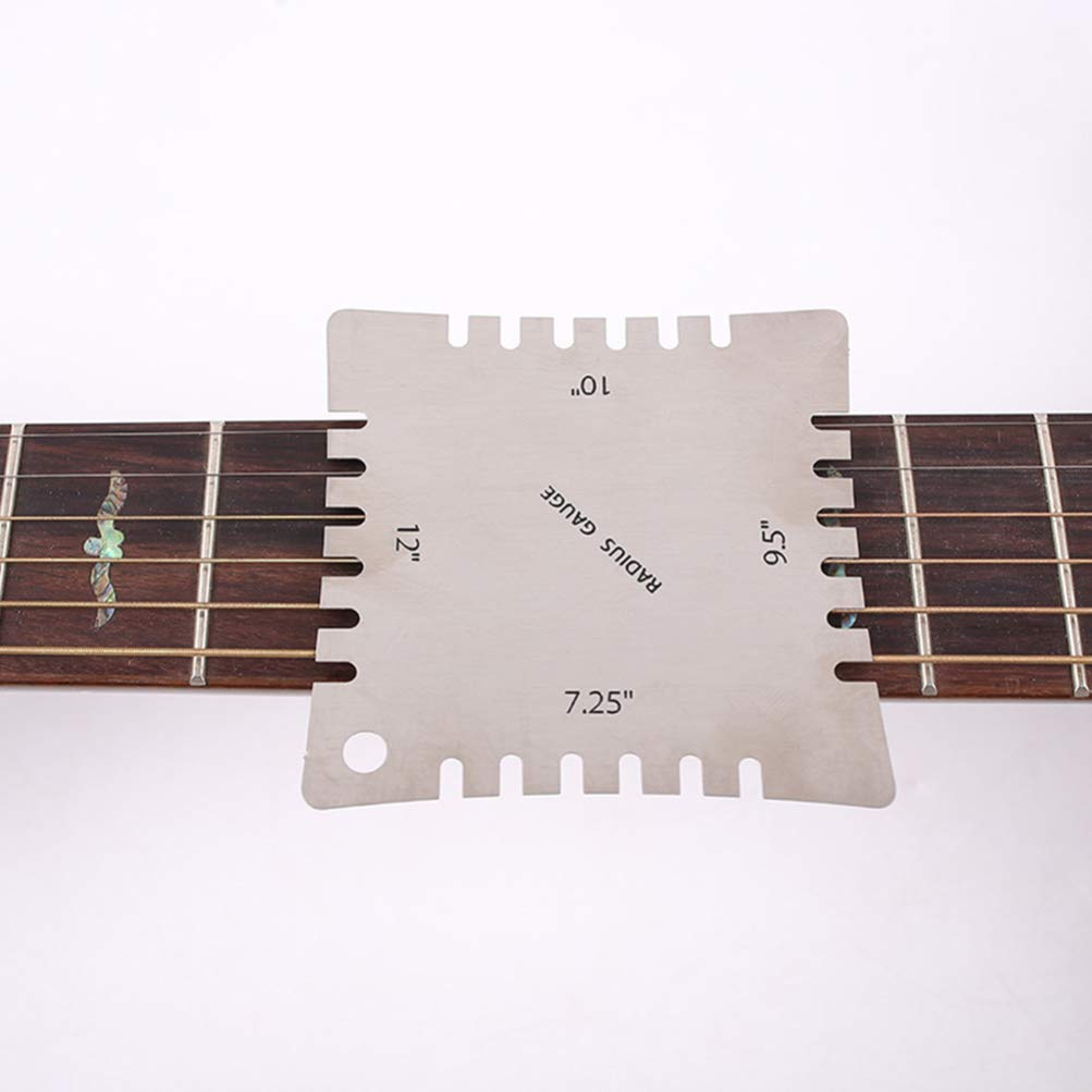 Milisten 4-Piece Guitar Neck Straightening Tool Set - Professional Luthier Tools for Fret Rocker Ruler, T-Tool, Fretboard Ruler & Guitar Gauge - Perfect for Guitar Maintenance, Setup & Repair (Earth Tones)