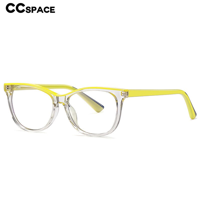 CCspace Youth's Unisex Full Rim Square TR90 Titanium Eyeglasses 54524 - Lightweight & Durable Frames for School, Work, and Everyday Wear