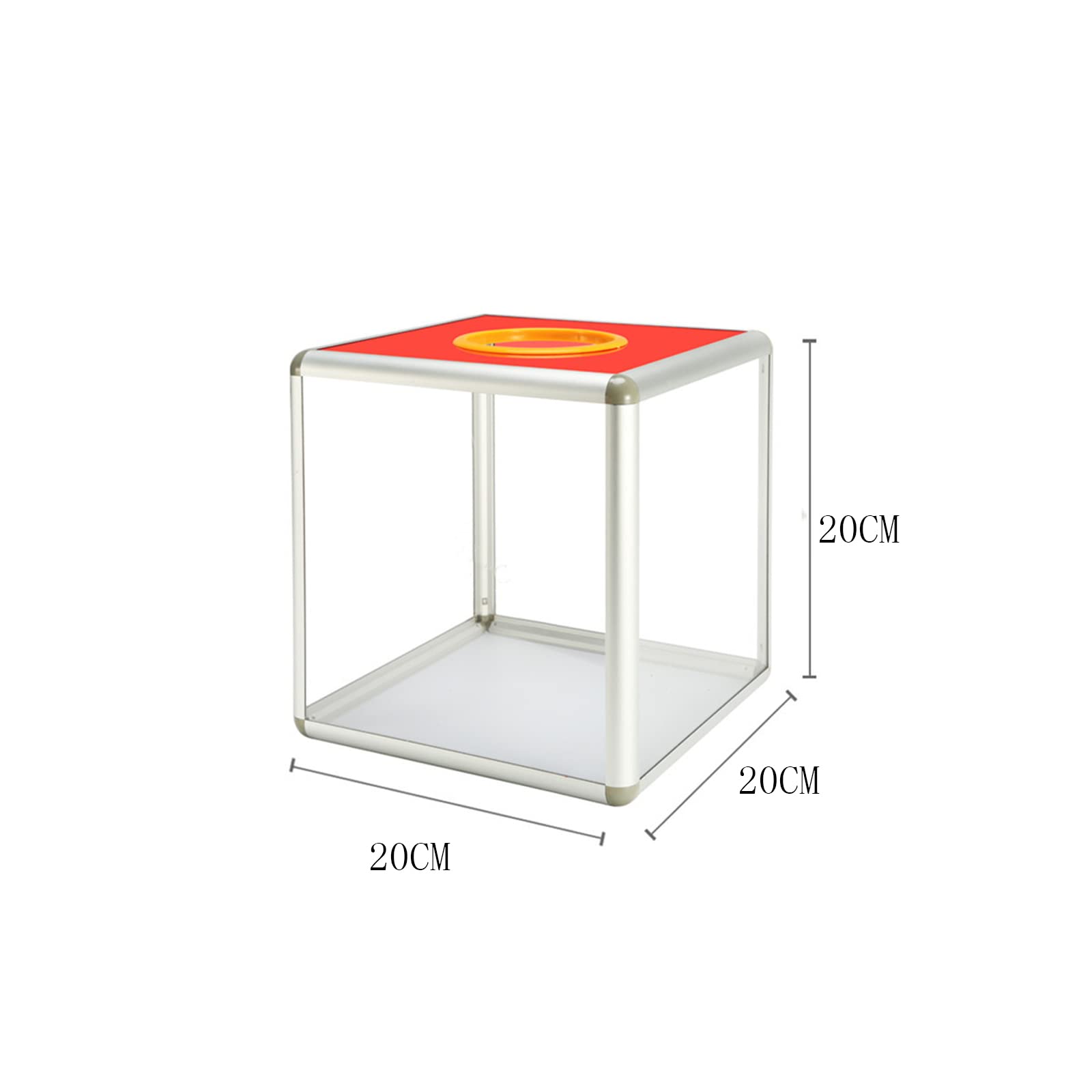 Acrylic Donation Box for Fundraising & Voting - Red Desktop Organizer