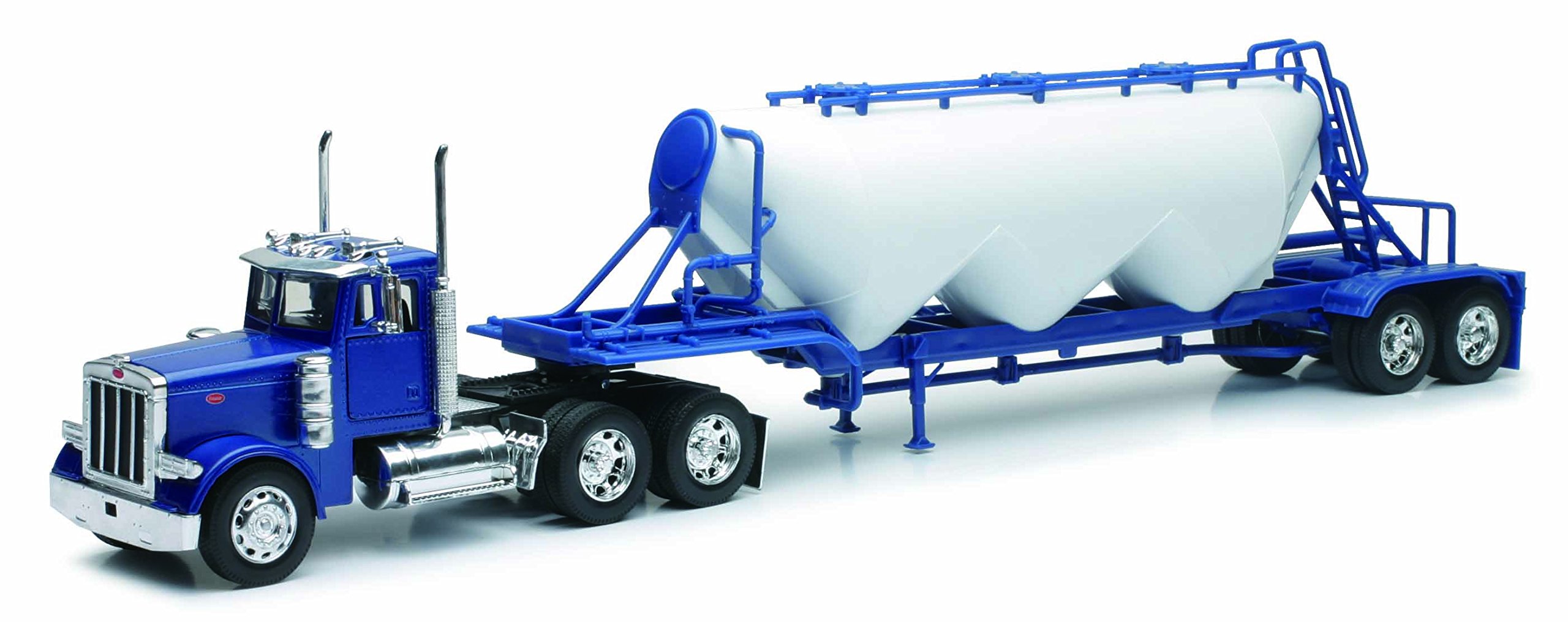 New-Ray Toys 1:32 Scale Peterbilt 379 Truck with Pneumatic Trailer - Diecast Model Collectible for Kids & Adults | Perfect for Display, Gift Giving & Truck Enthusiast Collections