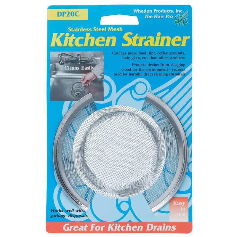Whedon Products 110mm Stainless Steel Mesh Strainer Basket - Fine Kitchen Filter for Tea, Coffee, and Cooking
