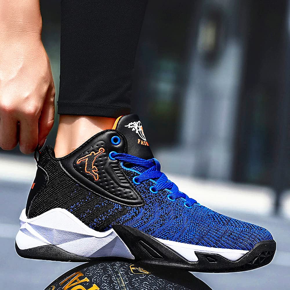 Breathable Mesh Basketball Sneakers for Men - Lightweight Soft Sole Summer Sports Shoes for Outdoor & Indoor Play