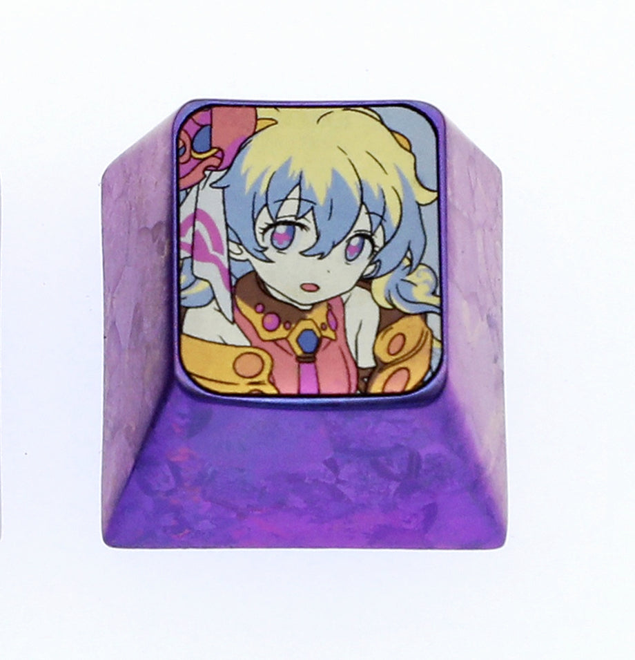 Custom 1U Titanium Alloy Keycap - Personalized Metal Art Keycap for Mechanical Keyboards | Gaming & Typing Enhancement