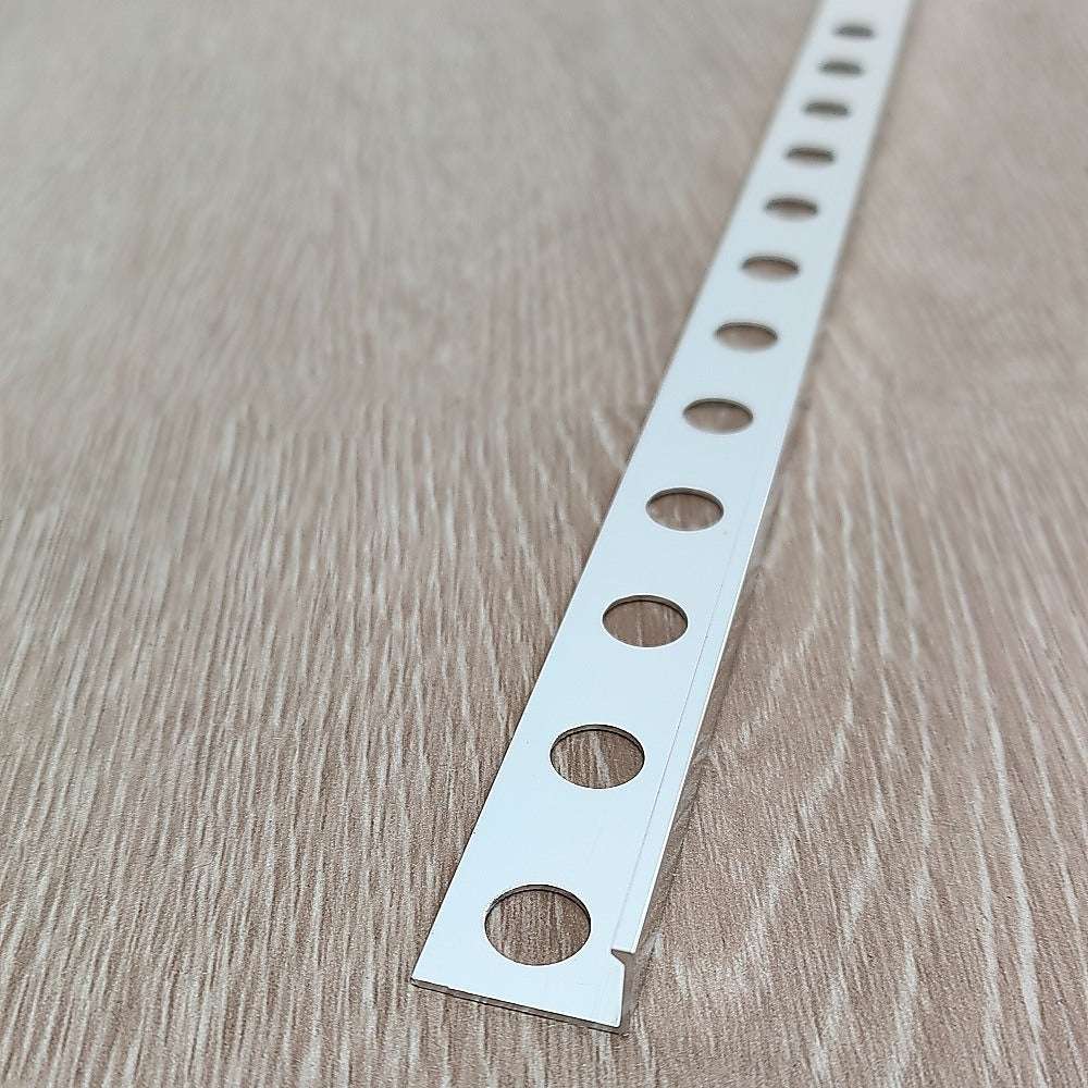 10 Pack Heavy Duty L-Shaped Aluminum Tile Edge Trim 10mm - Perfect for Bathroom, Kitchen & Shower Tiling Projects