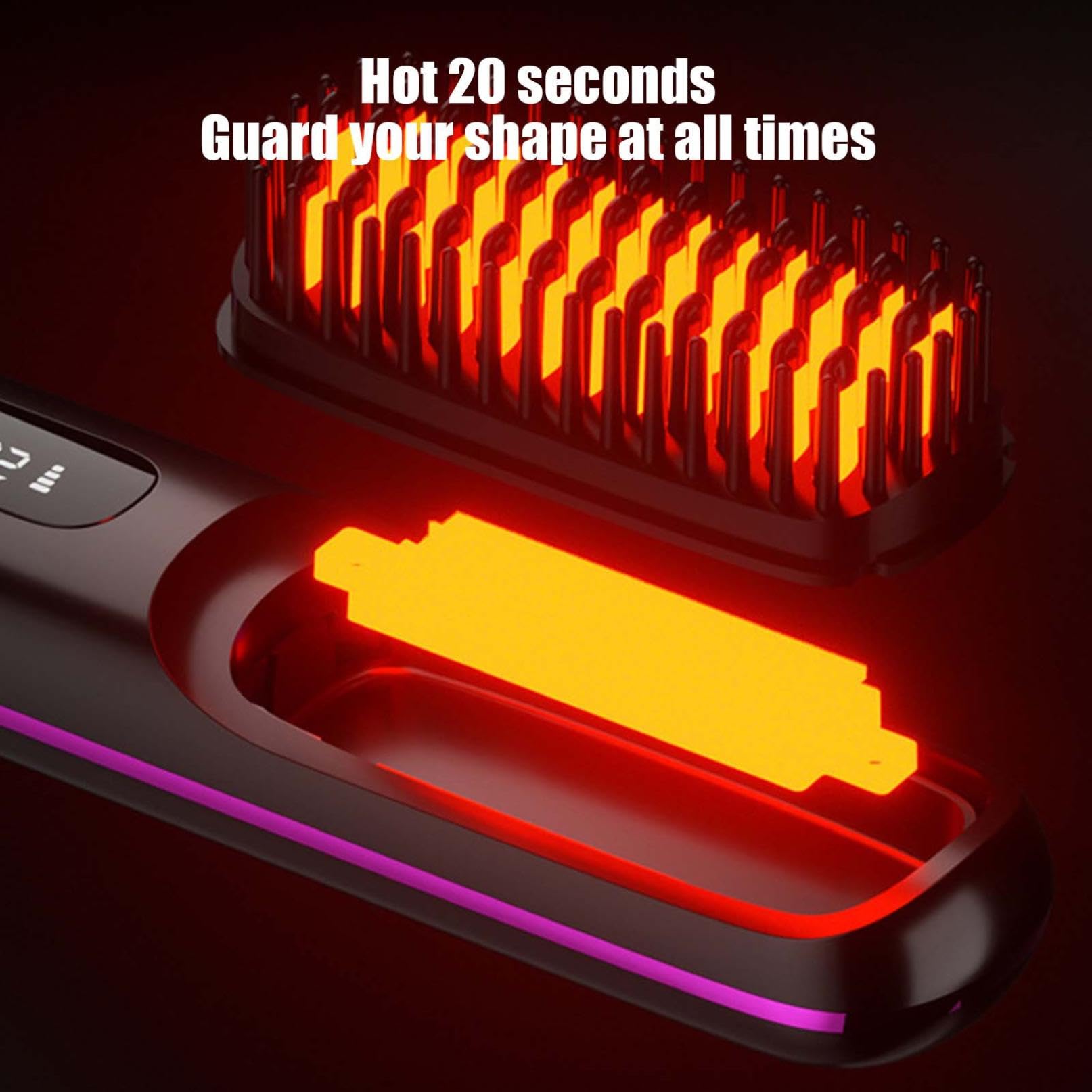 Blyss Cordless Straightening Brush - 2-in-1 Negative Ion Hair Straightener & Styler | Portable Mini Hair Straightener for Travel & Home Use | Perfect for Smoothing & Styling on the Go