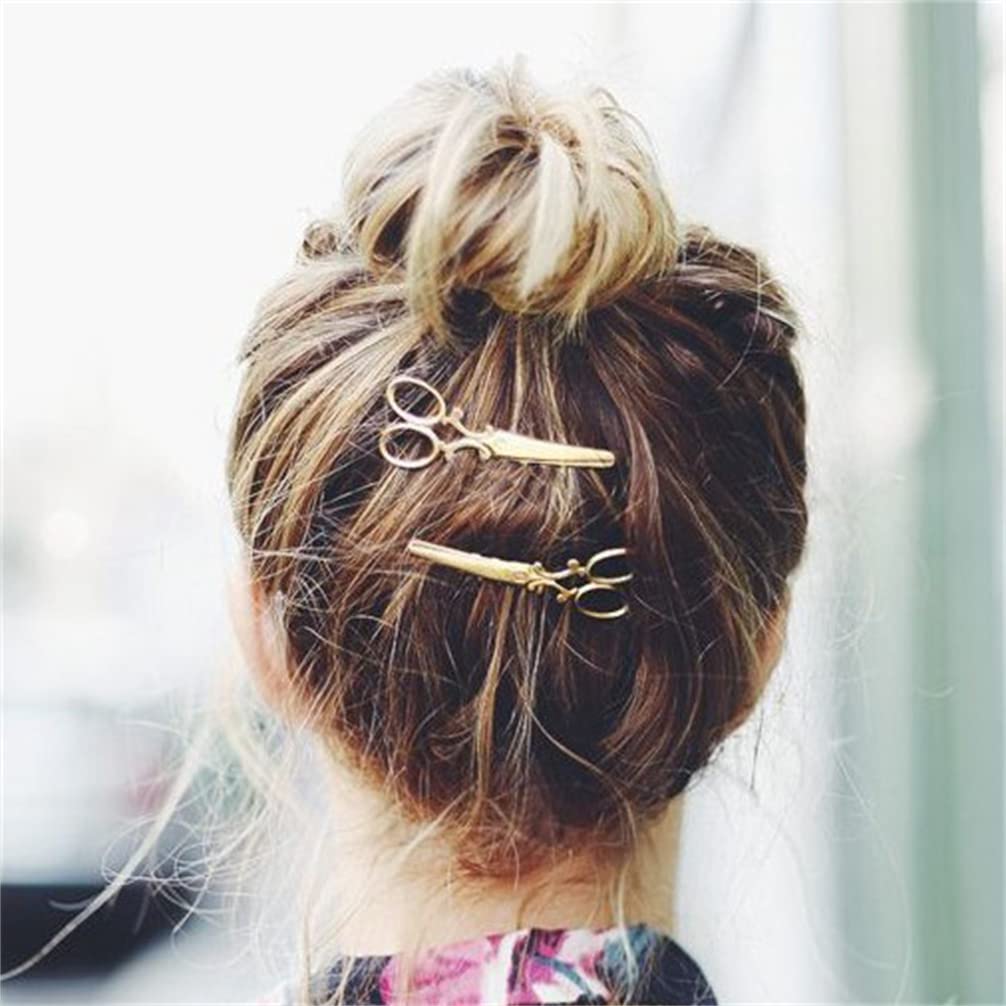 Personalized Scissor Hair Clips - Punk Barrettes for Women & Girls | Party & Cosplay Accessories