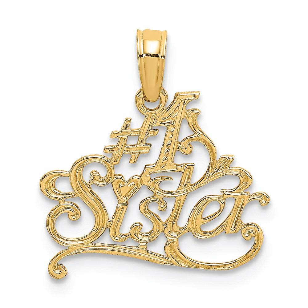 14K Yellow Gold Sister Charm - Best Friend Gift for Birthdays, Anniversaries & Special Occasions | FJC Finejewelers