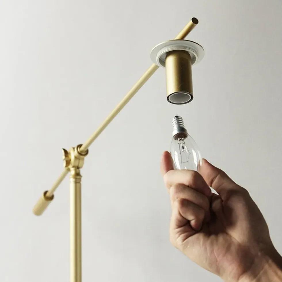 Modern Adjustable White Glass Globe Floor Lamp - Perfect for Living Room, Bedroom, and Office Lighting Decor