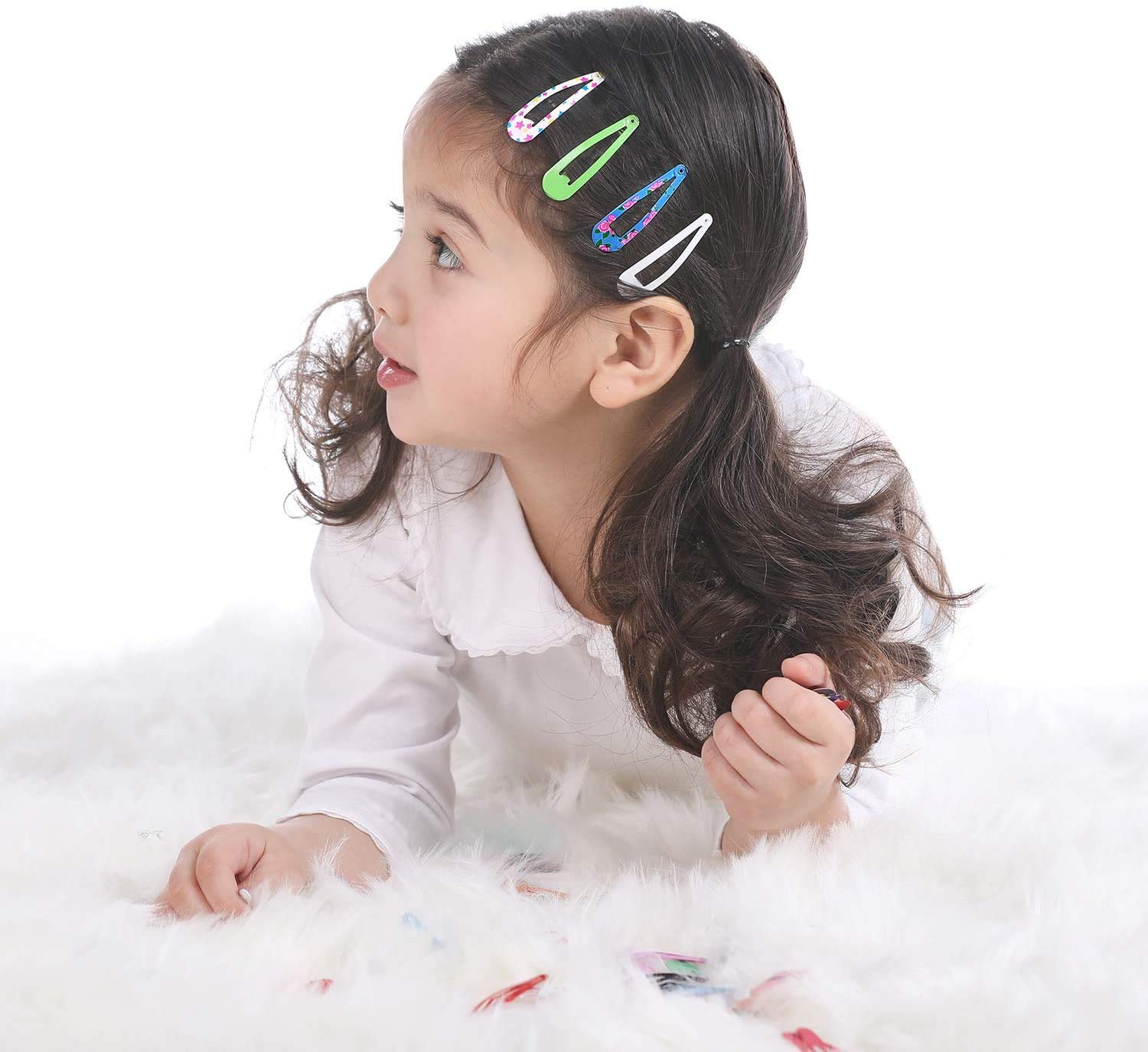 60 Pcs Non-Slip Metal Snap Hair Clips for Girls - Cute Candy Color Barrettes with Solid, Flower & Animal Designs (Ideal for Kids, Teens & Women) | Perfect for School, Parties & Daily Hair Styling
