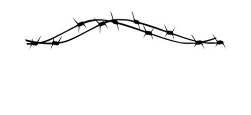 Barbed Wire Bobbed Vinyl Decal Sticker - Die Cut Window Car Truck Laptop Decal for Smooth Surfaces - Perfect for Toolboxes, MacBooks, and DIY Projects