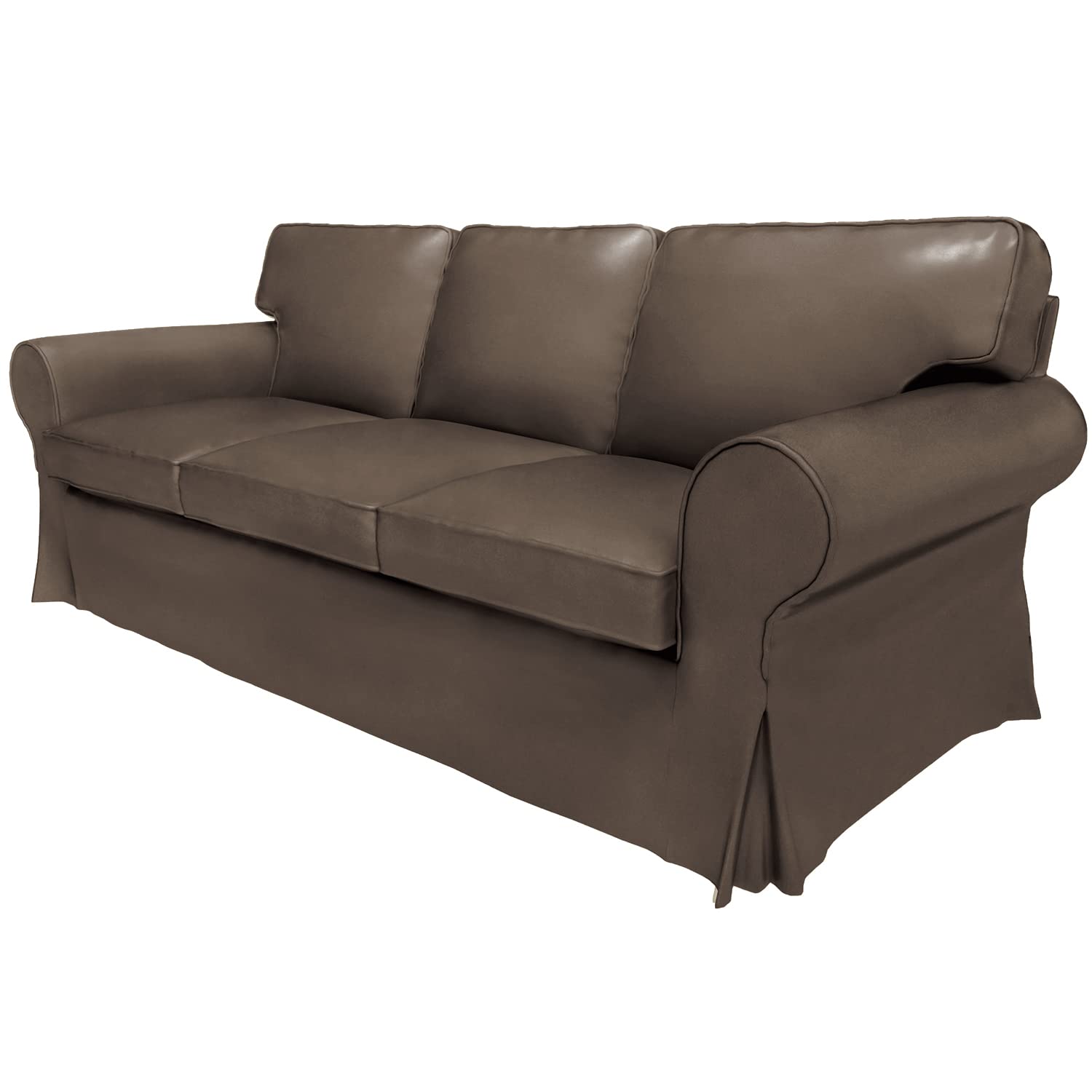 Premium Leather Sofa Slipcover for IKEA Ektorp 3-Seat Couch - Waterproof Couch Cover with Cushion Covers for Living Room (831-9, 3 Seat) | Perfect for Home Decor, Pet Protection & Daily Comfort