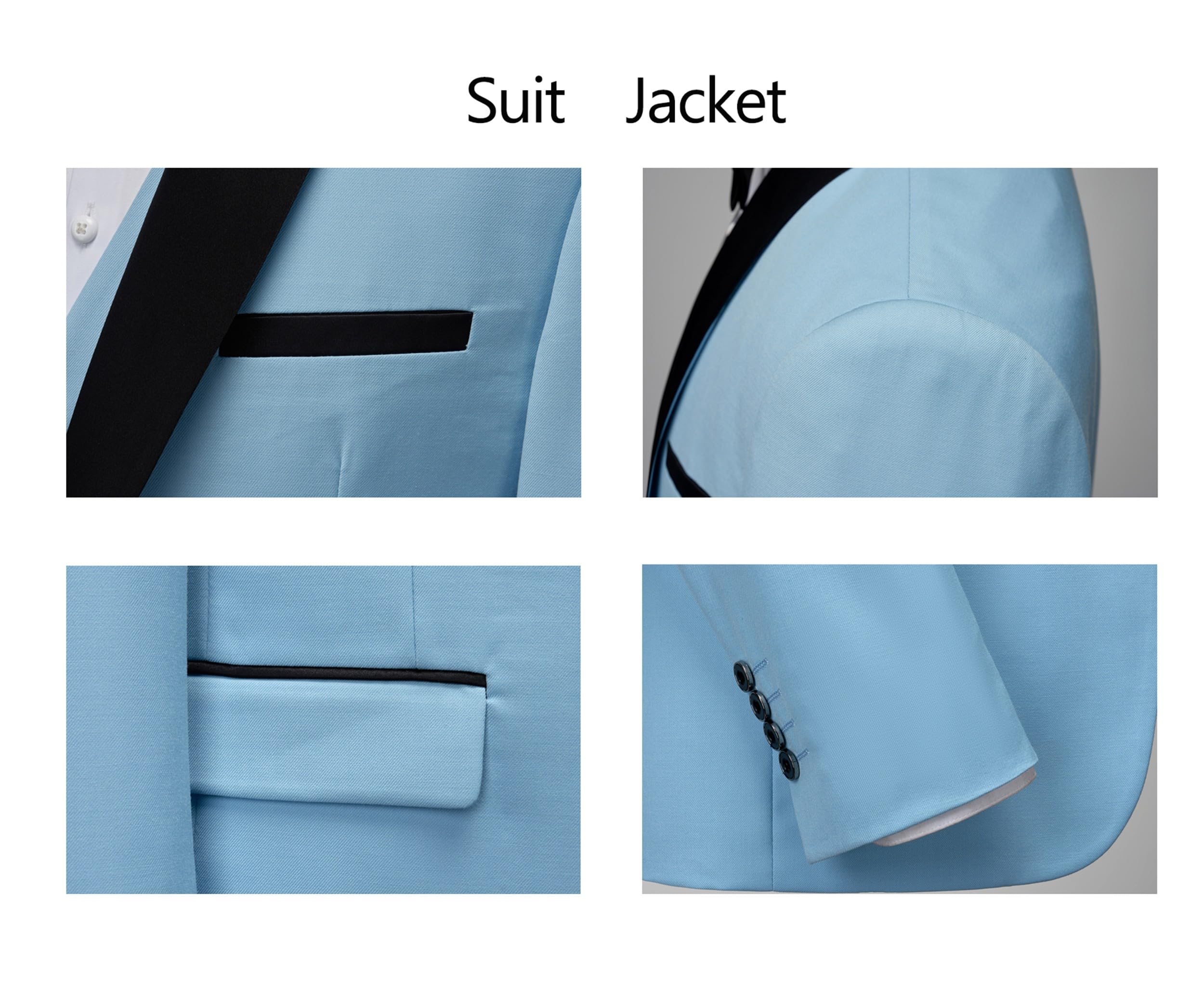 UNINUKOO Men's 3-Piece Slim Fit Suit Set - Classic Solid Color Tuxedo for Wedding, Business & Formal Events | Premium Dress Suit Jacket, Vest & Pants