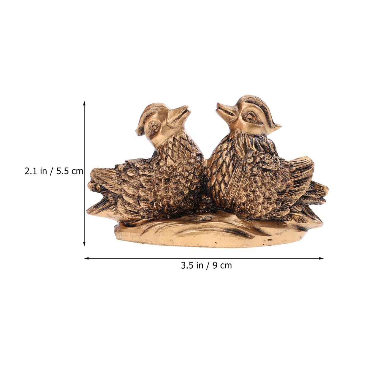Hand-Painted Decorative Mandarin Duck Figurine - Elegant Bird Statue for Home Decor | Perfect for Living Room, Bedroom, and Wedding Centerpiece Decorations