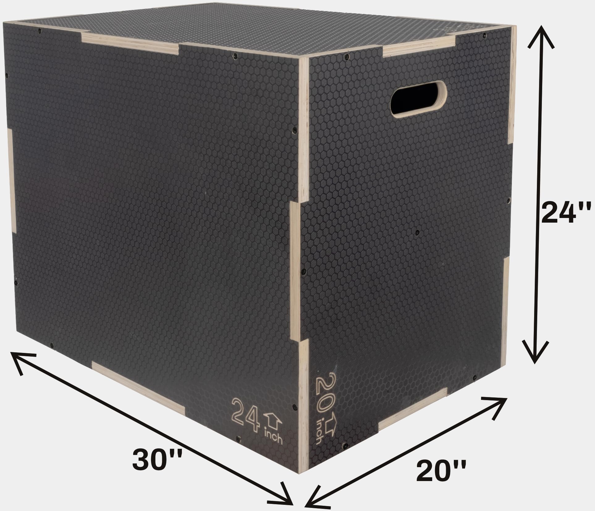 3-in-1 Non-Slip Wooden Plyo Box for CrossFit & Home Workouts - Adjustable Height Plyometric Jump Box for Exercise & Training - Perfect for Gym, HIIT, and Cardio Workouts