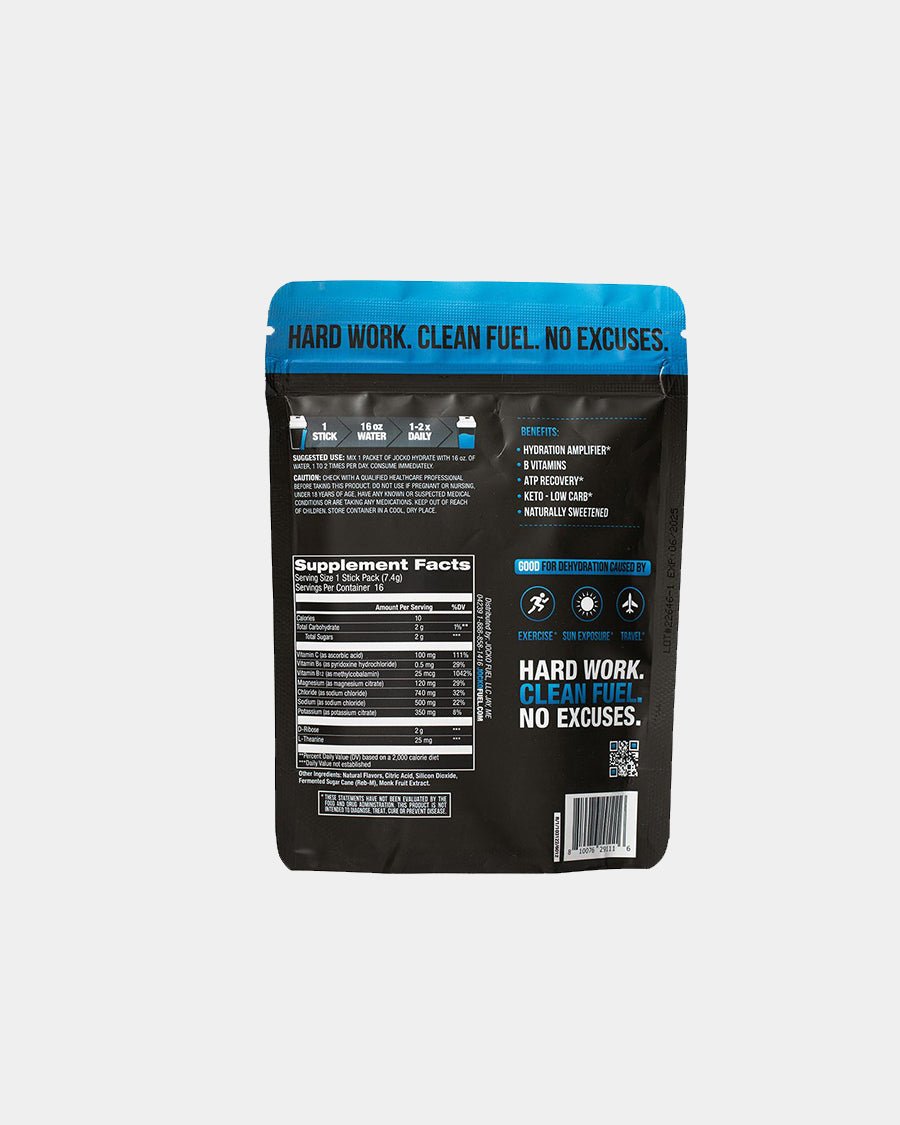 Jocko Fuel Hydrate - Electrolyte Powder for Hydration & Recovery | Perfect for Workouts, Sports & Outdoor Activities