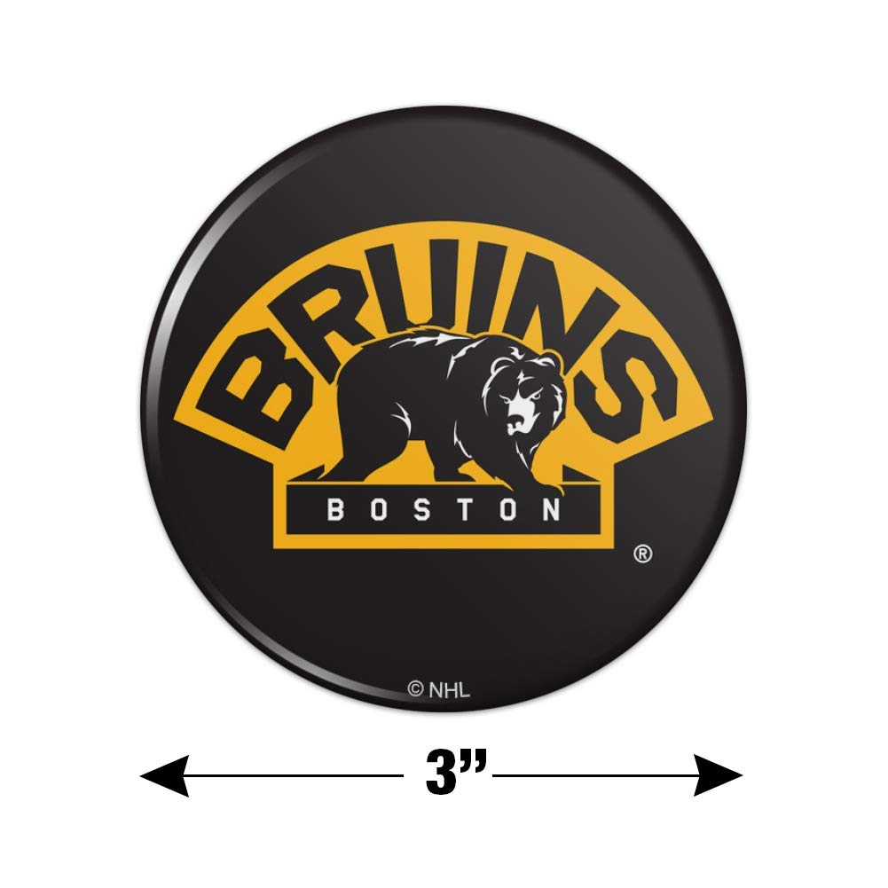 Boston Bruins NHL Logo Refrigerator Magnet - Strong Magnetic Locker Button for Kitchen, Office, Dorm & Game Room Decor