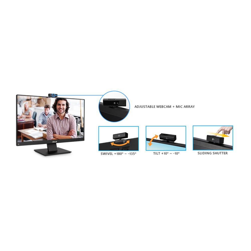 ASUS 23.8 Inch Full HD Business Monitor with Built-in Webcam - Ideal for Video Conferencing, Remote Work & Home Office Setup