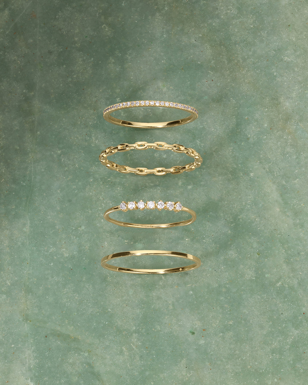 Diamond Bar Eternity Ring - 14K Gold Wedding Band for Women, Stackable Anniversary Ring - Perfect for Bridal Jewelry, Valentine's Day Gift & Special Occasions