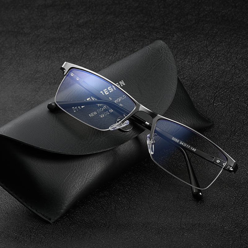 Aidien Unisex Full Rim Square TR90 Anti Blue Light Glasses AR5055 - Reduce Eye Strain for Work & Gaming