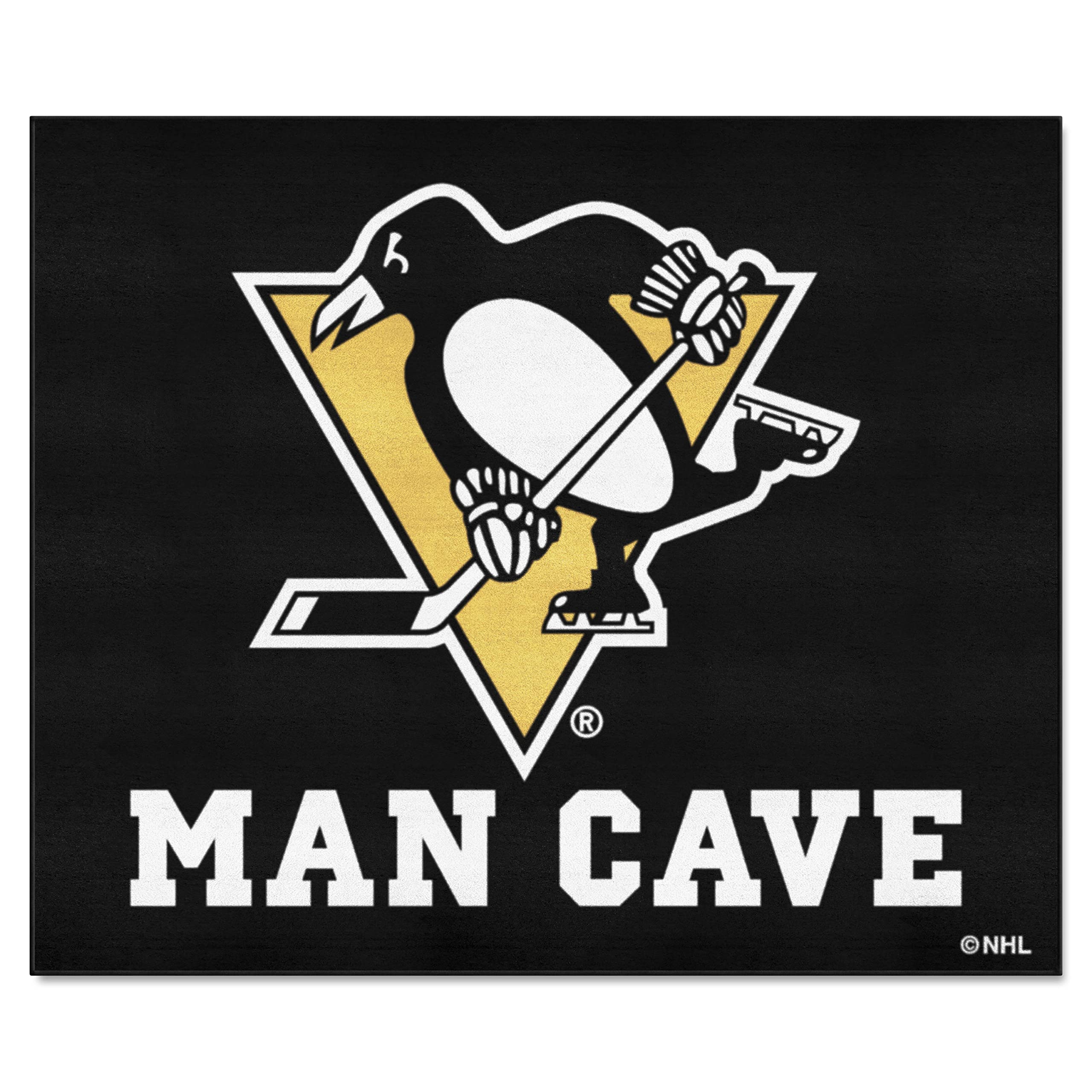 FANMATS NHL Men's Man Cave Tailgater - Officially Licensed Hockey Rug for Game Room, Basement, and Sports Bar Decor - Perfect for Hockey Fans and Sports Enthusiasts